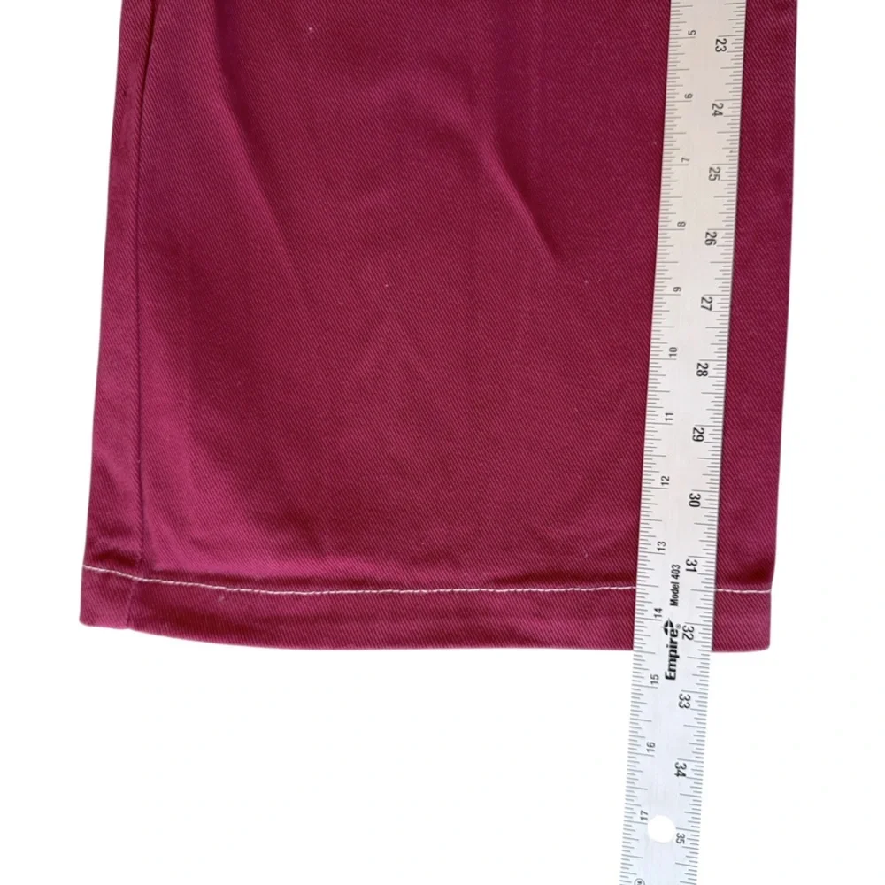 RSQ Women'sSize 26 Low Rise Wide Leg Cargo Jeans Garnet Baggy Y2K